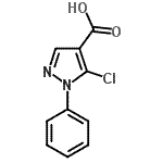 结构式 CAS# 54367-64-5, 5-氯-1-苯基-1H-吡唑-4-羧酸