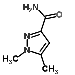 structure of CAS# 54384-74-6, 1,5-Dimethyl-1H-Pyrazole-3-Carboxamide;