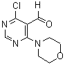 结构式 CAS# 54503-94-5, 4-氯-6-吗啉基-5-嘧啶甲醛