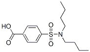 结构式 CAS# 547-35-3, 4-(二丁基氨基磺酰基)苯甲酸