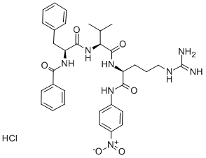 结构式 CAS# 54799-93-8, N-苯甲酰基-L-苯丙氨酰-L-缬氨酰-L-精氨酰对硝基苯胺