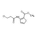 结构式 CAS# 549478-39-9, 甲基3-[(3-氯丙酰基)氨基]-2-噻吩羧酸酯