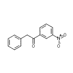 structure of CAS# 55251-37-1, 1-(3-Nitrophenyl)-2-Phenylethanone;3'-Nitro-2-phenylacetophenone;MFCD02260680