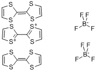 structure of CAS# 55492-86-9, Tris(Tetrathiafulvalene) Bis(Tetrafluoroborate) Complex;TRIS(TETRATHIAFULVALENE) BIS(TETRAFLUOROBORATE) COMPLEX;TETRATHIAFULVALENE FLUOROBORATE