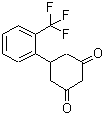 structure of CAS# 55579-73-2, 5-[2-(Trifluoromethyl)Phenyl]-1,3-Cyclohexanedione;5-(2-Trifluoromethyl-phenyl)-cyclohexane-1,3-dione;5-[2-(Trifluoromethyl)phenyl]-1,3-cyclohexanedione #;5-[2-(trifluoromethyl)phenyl]cyclohexane-1,3-dione