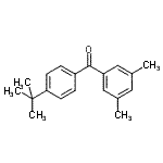 structure of CAS# 55709-39-2, (3,5-Dimethylphenyl)[4-(2-Methyl-2-Propanyl)Phenyl]Methanone;4-tert-Butyl-3',5'-dimethylbenzophenone