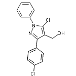 结构式 CAS# 55828-93-8, [5-氯-3-(4-氯苯基)-1-苯基-1H-吡唑-4-基]甲醇