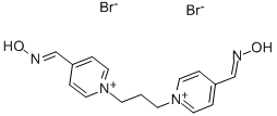 structure of CAS# 56-97-3, 1,1'-Trimethylene-Bis(4-Formylpyridinium Bromide) Dioxime;Oxo-[[1-[3-[4-(Oxoazaniumylmethylene)-1-Pyridyl]Propyl]-4-Pyridylidene]Methyl]Ammonium Dibromide;Keto-[[1-[3-[4-(Ketoazaniumylmethylene)-1-Pyridyl]Propyl]-4-Pyridylidene]Methyl]Ammonium Dibromide;St5409962