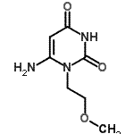 结构式 CAS# 56075-76-4, 6-氨基-1-(2-甲氧基乙基)-2,4(1H,3H)-嘧啶二酮