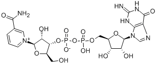 structure of CAS# 5624-35-1, Nicotinamide Guanine Dinucleotide Sodium Salt;(2R,3R,4S,5R)-5-[[[[(2R,3S,4R,5R)-5-(2-Amino-6-Oxo-3H-Purin-9-Yl)-3,4-Dihydroxy-Tetrahydrofuran-2-Yl]Methoxy-Hydroxy-Phosphoryl]Oxy-Hydroxy-Phosphoryl]Oxymethyl]-2-(3-Carbamoylpyridin-1-Ium-1-Yl)-4-Hydroxy-Tetrahydrofuran-3-Olate;(2R,3R,4S,5R)-5-[[[[(2R,3S,4R,5R)-5-(2-Amino-6-Oxo-3H-Purin-9-Yl)-3,4-Dihydroxy-2-Tetrahydrofuranyl]Methoxy-Hydroxyphosphoryl]Oxy-Hydroxyphosphoryl]Oxymethyl]-2-(3-Carbamoyl-1-Pyridin-1-Iumyl)-4-Hydroxy-3-Tetrahydrofuranolate;(2R,3R,4S,5R)-5-[[[[(2R,3S,4R,5R)-5-(2-Amino-6-Keto-3H-Purin-9-Yl)-3,4-Dihydroxy-Tetrahydrofuran-2-Yl]Methoxy-Hydroxy-Phosphoryl]Oxy-Hydroxy-Phosphoryl]Oxymethyl]-2-(3-Carbamoylpyridin-1-Ium-1-Yl)-4-Hydroxy-Tetrahydrofuran-3-Olate