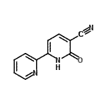 structure of CAS# 56304-74-6, 6-Oxo-1,6-Dihydro-2,2'-Bipyridine-5-Carbonitrile;2-Oxo-6-(2-pyridinyl)-1,2-dihydro-3-pyridinecarbonitrile;2-oxo-6-(2-pyridyl)hydropyridine-3-carbonitrile;2-oxo-6-(pyridin-2-yl)-1,2-dihydropyridine-3-carbonitrile