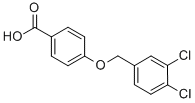 结构式 CAS# 56442-18-3, 4-[(3,4-二氯苄基)氧基]苯甲酸