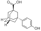 structure of CAS# 56531-55-6, 3-(4-Hydroxyphenyl)Adamantane-1-Carboxylic Acid;3-(4-Hydroxyphenyl)-1-Adamantanecarboxylic Acid;Zero/006518;3-(4-Hydroxyphenyl)Adamantanecarboxylic Acid