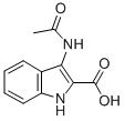 结构式 CAS# 56545-53-0, 3-乙酰氨基-1H-吲哚-2-羧酸
