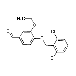 结构式 CAS# 568556-77-4, 4-[(2,6-二氯苄基)氧基]-3-乙氧基苯甲醛