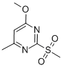 structure of CAS# 57268-32-3, 4-Methoxy-6-Methyl-2-(Methylsulfonyl)Pyrimidine