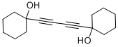 structure of CAS# 5768-10-5, 1,4-Bis(1-Hydroxycyclohexyl)-1,3-Butadiyne;1-[4-(1-Hydroxycyclohexyl)Buta-1,3-Diynyl]-1-Cyclohexanol;Bis(1-Hydroxycyclohexyl)Butadiyne;Cyclohexanol, 1,1'-(1,3-Butadiyne-1,4-Diyl)Bis-