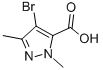 结构式 CAS# 5775-88-2, 4-溴-1,3-二甲基-1H-吡唑-5-羧酸