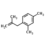 structure of CAS# 57834-93-2, 2,4-Dimethyl-1-(2-Methyl-2-Propen-1-Yl)Benzene;3-(2,4-Dimethylphenyl)-2-methyl-1-propene