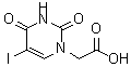 结构式 CAS# 57846-83-0, (5-碘-2,4-二氧代-3,4-二氢-1(2H)-嘧啶基)乙酸