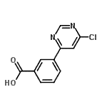结构式 CAS# 579476-50-9, 3-(6-氯-4-嘧啶基)苯甲酸