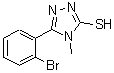 结构式 CAS# 58064-57-6, 5-(2-溴苯基)-4-甲基-4H-1,2,4-三唑-3-硫醇