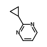 结构式 CAS# 58173-74-3, 2-环丙基嘧啶