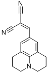 structure of CAS# 58293-56-4, (2,3,6,7-Tetrahydro-1H,5H-benzo[ij]quinolizin-9-ylmethylene)malononitrile;2-(9-Julolidyl)-1,1-Dicyanoethylene;5-22-04-00276 (Beilstein Handbook Reference);9-(Dicyanovinyl)Julolidine