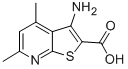 结构式 CAS# 58327-76-7, 3-氨基-4,6-二甲基噻吩并[2,3-b]吡啶-2-羧酸