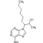 结构式 CAS# 58337-38-5, 3-(6-氨基-9H-嘌呤-9-基)-2-壬醇