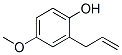 structure of CAS# 584-82-7, 2-Allyl-4-Methoxyphenol;2-Allyl-4-Methoxy-Phenol;2-Allyl-4-Methoxyphenol;4-Methoxy-2-Prop-2-Enyl-Phenol