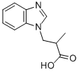 结构式 CAS# 58555-21-8, 3-苯并咪唑-1-基-2-甲基-丙酸