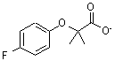 structure of CAS# 587-11-1, 2-(4-fluorophenoxy)-2-methyl-Propanoic acid;2-(4-Fluorophenoxy)-2-Methyl-Propanoate;2-(4-Fluorophenoxy)-2-Methyl-Propionate;Zinc04204628