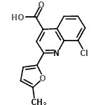 结构式 CAS# 588676-14-6, 8-氯-2-(5-甲基-2-呋喃基)-4-喹啉羧酸