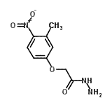 structure of CAS# 588679-98-5, 2-(3-Methyl-4-Nitrophenoxy)Acetohydrazide;2-(3-Methyl-4-nitrophenoxy)acetohydrazide;MFCD03423115;ZINC02568659