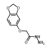 structure of CAS# 588680-00-6, 2-(1,3-Benzodioxol-5-Yloxy)Acetohydrazide;2-(1,3-Benzodioxol-5-yloxy)acetohydrazide;2-(2H-benzo[3,4-d]1,3-dioxolen-5-yloxy)acetohydrazide;2-(2H-benzo[d]1,3-dioxolan-5-yloxy)acetohydrazide