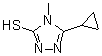 structure of CAS# 588687-37-0, 5-Cyclopropyl-4-Methyl-4H-1,2,4-Triazole-3-Thiol;5-cyclopropyl-4-methyl-1,2,4-triazole-3-thiol;5-Cyclopropyl-4-methyl-4H-[1,2,4]triazole-3-thiol;5-cyclopropyl-4-methyl-4H-1,2,4-triazole-3-thiol
