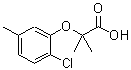 structure of CAS# 588692-86-8, 2-(2-Chloro-5-Methylphenoxy)-2-Methylpropanoic Acid;2-(2-Chloro-5-methylphenoxy)-2-methylpropanoic acid;2-(2-CHLORO-5-METHYLPHENOXY)-2-METHYLPROPANOICACID;MFCD03422264