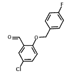 structure of CAS# 590360-22-8, 5-Chloro-2-[(4-Fluorobenzyl)Oxy]Benzaldehyde;5-Chloro-2-((4-fluorobenzyl)oxy)benzaldehyde;5-chloro-2-[(4-fluorophenyl)methoxy]benzaldehyde;MFCD03422431