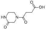 structure of CAS# 590380-54-4, 4-Oxo-4-(3-Oxo-Piperazin-1-Yl)-Butyric Acid;4-Oxo-4-(3-Oxo-1-Piperazinyl)Butanoic Acid;4-Keto-4-(3-Ketopiperazin-1-Yl)Butyric Acid;St5029099
