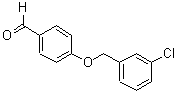 structure of CAS# 59067-43-5, 4-[(3-Chlorobenzyl)Oxy]Benzenecarbaldehyde;4-(3-Chlorobenzyl)Oxybenzaldehyde;Sbb016349;Zinc00151810