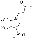 structure of CAS# 59213-02-4, 3-(3-Formyl-1H-Indol-1-Yl)Propanoic Acid;3-(3-Formyl-1H-Indol-1-Yl)Propanoic Acid(SALTDATA: FREE);3-(3-Formyl-1H-Indol-1-Yl)Propanoic Acid;1H-Indole-1-Propanoic Acid, 3-Formyl-