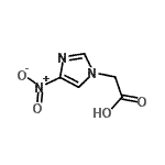 结构式 CAS# 59566-52-8, (4-硝基-1H-咪唑-1-基)乙酸