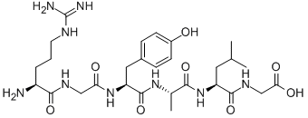 结构式 CAS# 59587-24-5, 精氨酰-甘氨酰-酪氨酰-丙氨酰-亮氨酰-甘氨酸