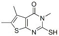structure of CAS# 59898-59-8, 2-Mercapto-3,5,6-Trimethylthieno[2,3-d]Pyrimidin-4(3H)-One;3,5,6-Trimethyl-2-Thioxo-1H-Thieno[3,2-E]Pyrimidin-4-One;3,5,6-Trimethyl-2-Thioxo-2,3-Dihydro-1H-Thieno[2,3-D]Pyrimidin-4-One;Bas 02562246