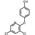 结构式 CAS# 60075-03-8, 4-[(3,5-二氯-2-吡啶基)氧基]苯酚