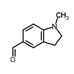 structure of CAS# 60082-02-2, 1-Methyl-5-Indolinecarbaldehyde;1-methyl-2,3-dihydro-1H-indole-5-carbaldehyde;1-Methyl-5-indolinecarbaldehyde #;1-Methylindoline-5-carboxaldehyde