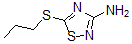 structure of CAS# 60093-13-2, 5-(Propylthio)-1,2,4-Thiadiazol-3-Amine;3-AMINO-5-PROPYLTHIO-1,2,4-THIADIAZOLE