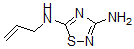 structure of CAS# 60093-16-5, N5-2-Propen-1-Yl-1,2,4-Thiadiazole-3,5-Diamine;N-ALLYL-N-(3-AMINO-1,2,4-THIADIAZOL-5-YL)AMINE;5-ALLYLAMINO-3-AMINO-1,2,4-THIADIAZOLE;3-AMINO-5-ALLYLAMINO-1,2,4-THIADIAZOLE