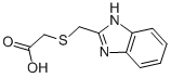 结构式 CAS# 6017-11-4, [(1H-苯并咪唑-2-基甲基)硫代]乙酸